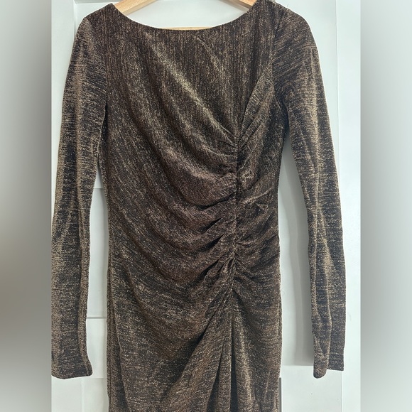 Rachel Zoe metallic dress black/gold. Size 6 - Picture 1 of 7